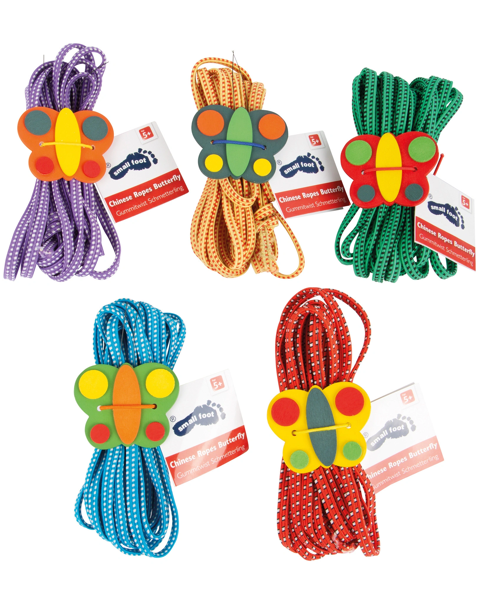 Gummitwist SCHMETTERLINGE 5er-Set in bunt