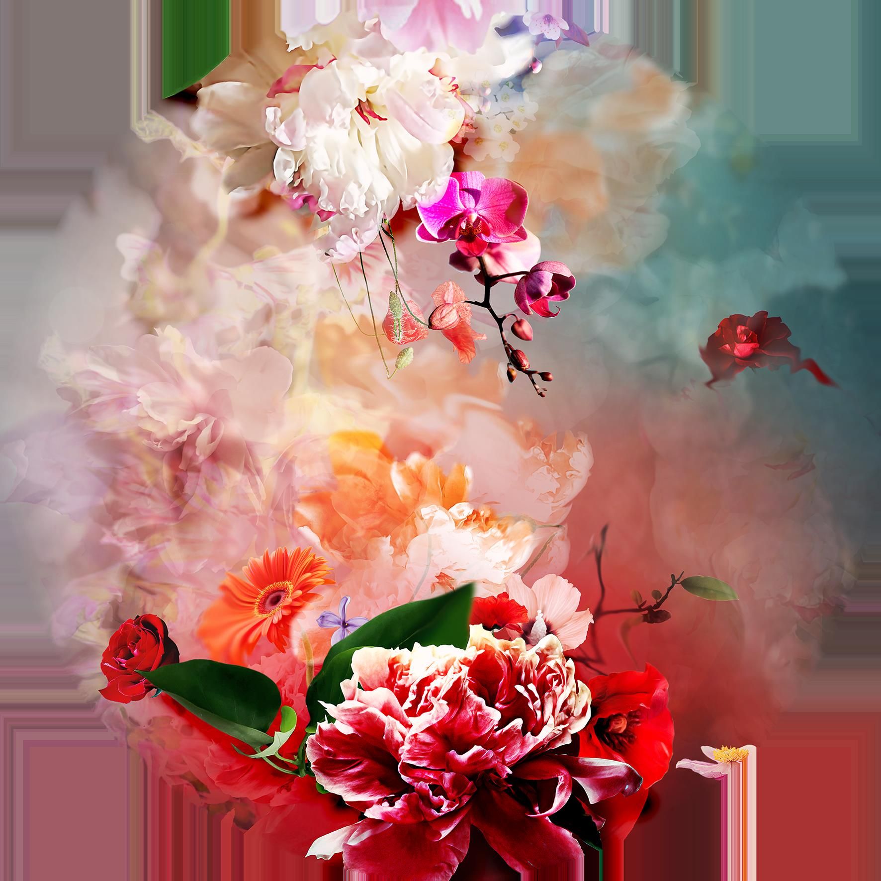 Glasbild BAROQUE FLOWER
