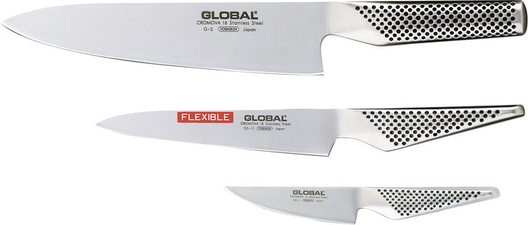 Global Globalknivsæt 3 dele G-211 sæt Stål
