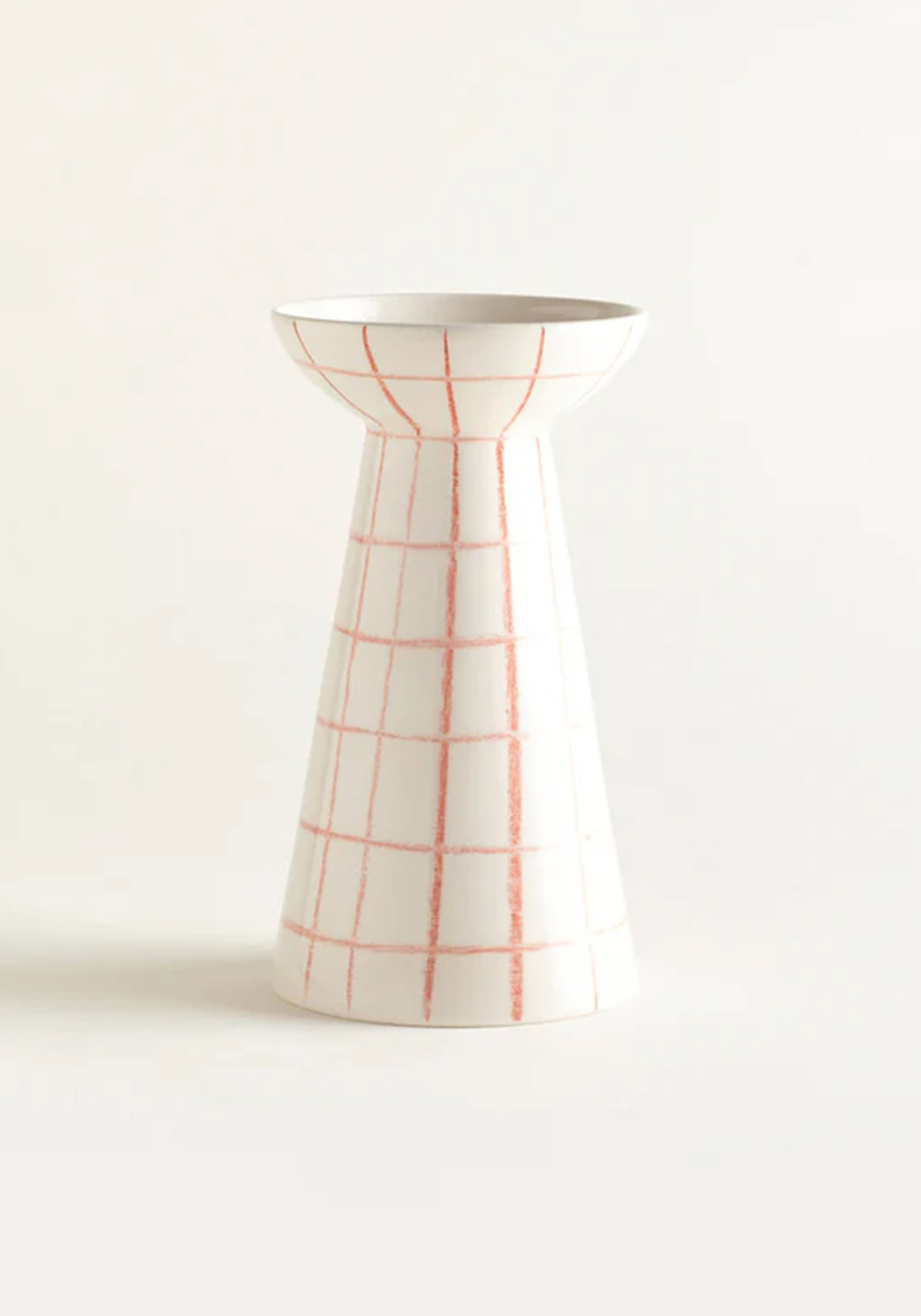 Onomao Grosse Vase Duarte Rot Kariert