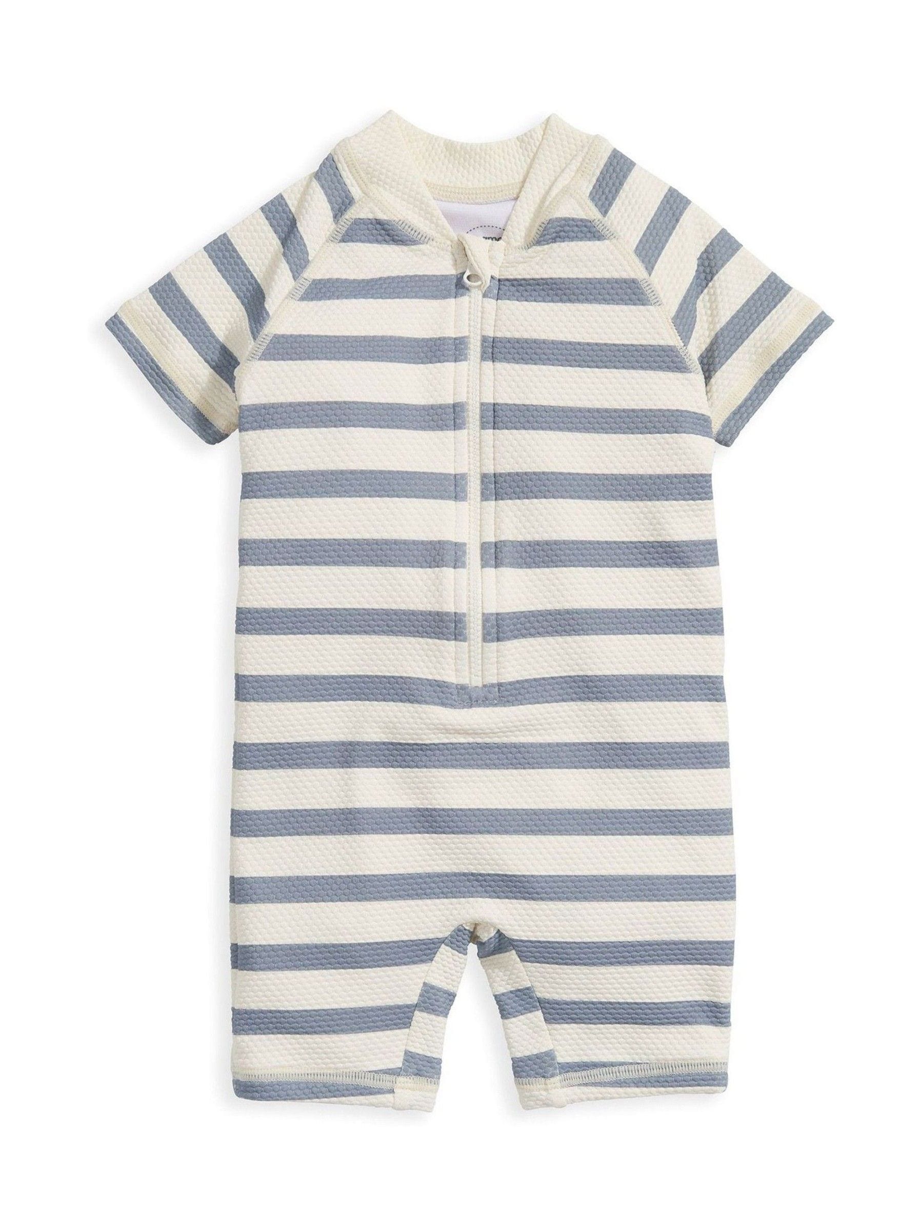 Mamas & Papas Textured Stripe Short Sleeve Rashsuit
