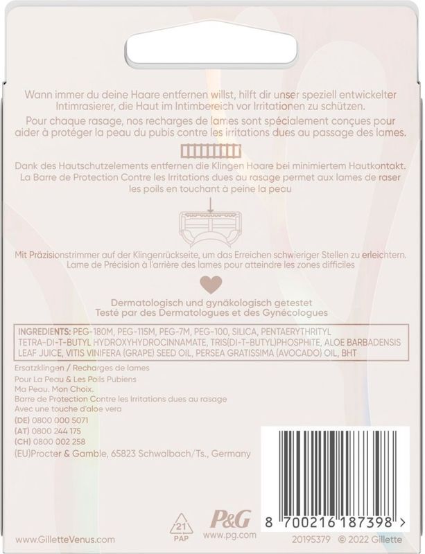 Gillette Venus intimate satin xl pack 8 stuks voordeelverpakking