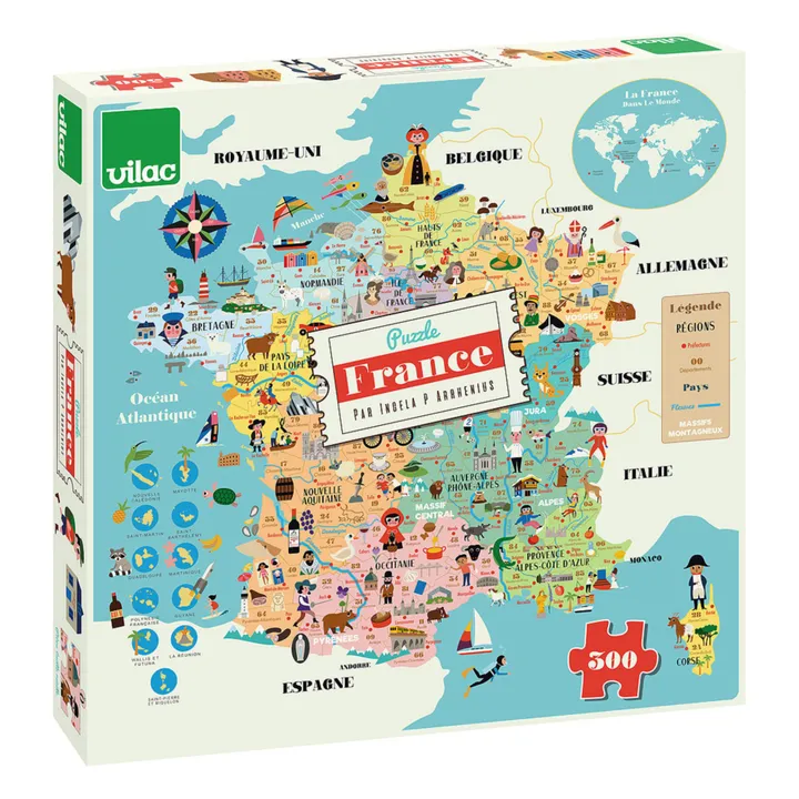 Vilac Puzzle carte de France  Ingela P.Arrhenius - 300 pièces