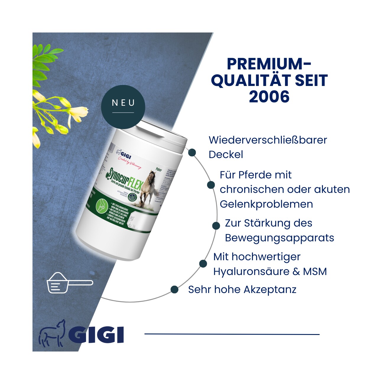 GIGI VET SynocurFlex Gelenke Für Pferde Pulver 450 g