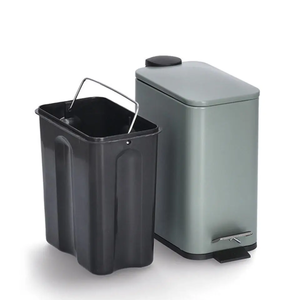 Zeller Prullenbak/pedaalemmer - metaal/kunststof - 5L - soft close