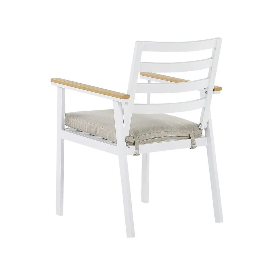 CAVOLI - Tuinset voor 4 - Wit/Beige - Aluminium