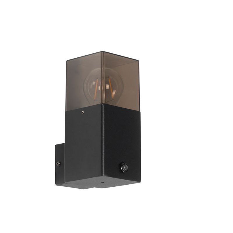 Buiten wandlamp zwart IP44 met schemerschakelaar - Denmark