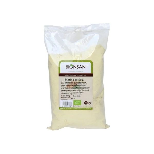 Bionsan Bio Farinha de Soja Não Torrada 500g de Pó