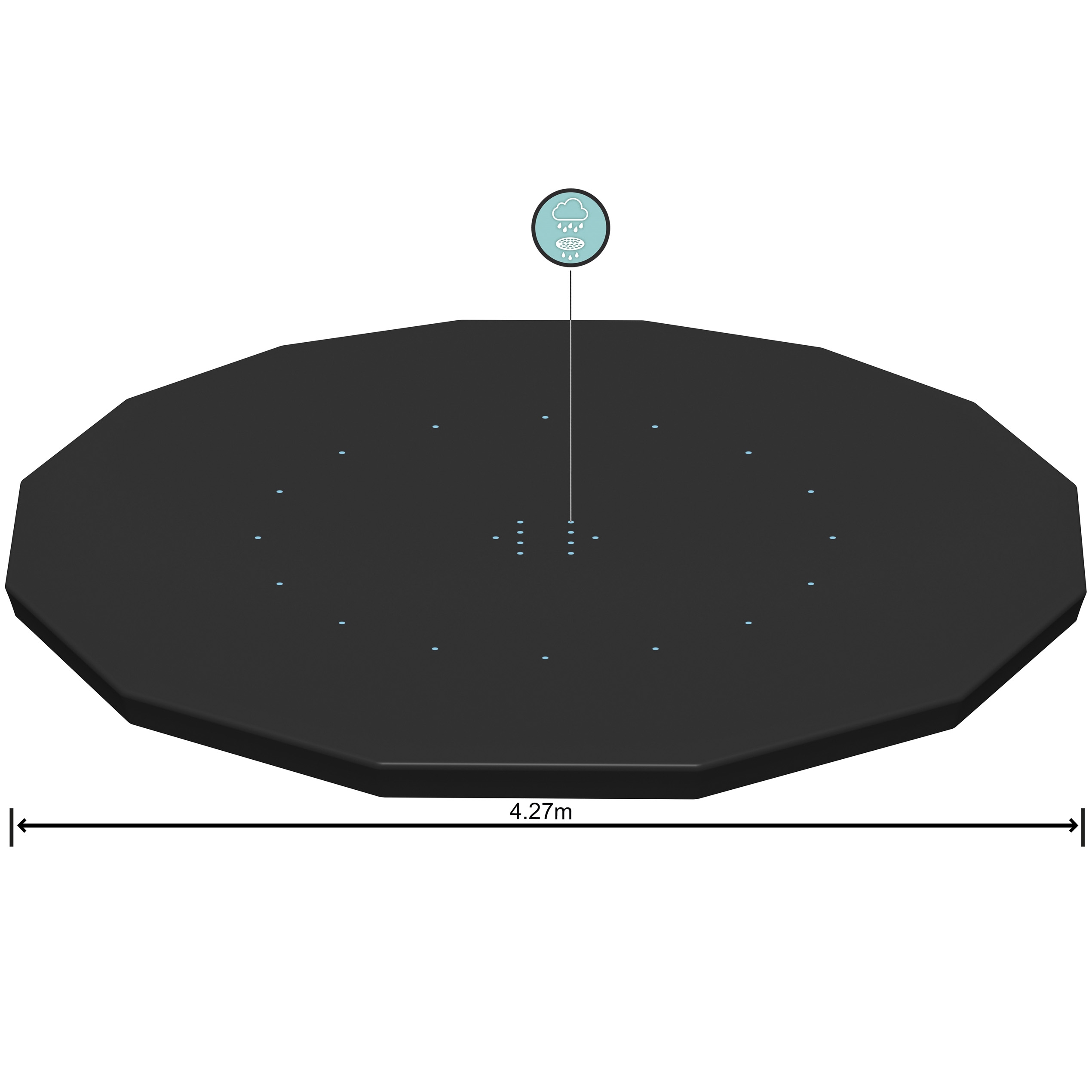 Abdeckplane für Pool 427 cm
