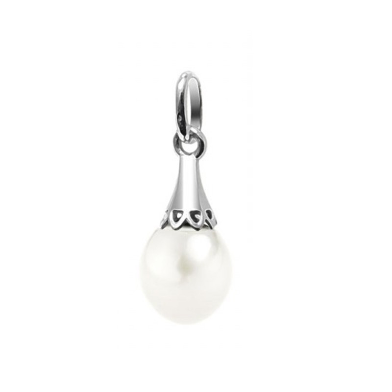 Pendentif Perle de Culture Blanche et Argent 925/1000