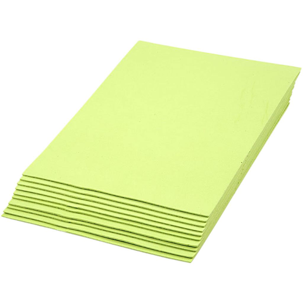 EVA Foam Vellen Lichtgroen A4, 10st.