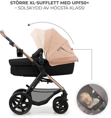 Kinderkraft MOOV 2 3-in-1 Kombivogn, Sand Beige