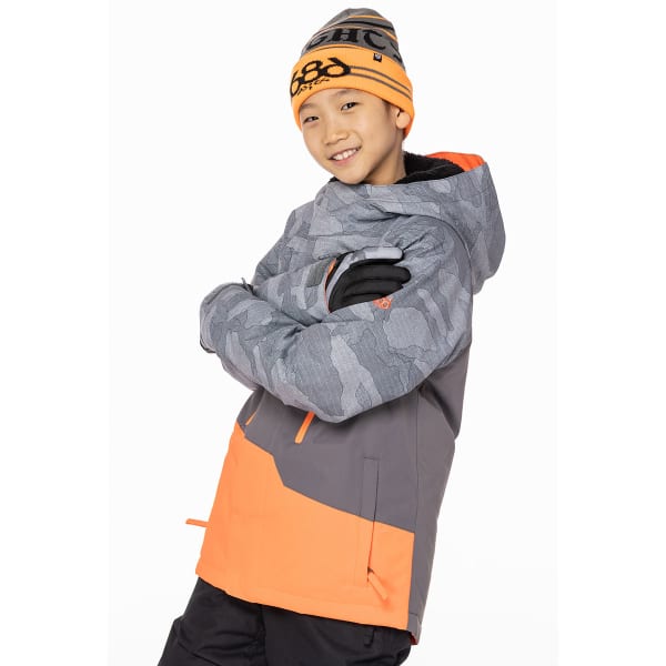 Veste snowboard 686 BOYS GEO INSULATED JKT CHARCOAL CAMO CLRBLK