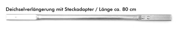 Deichselverlängerung 80cm HMAX  silber