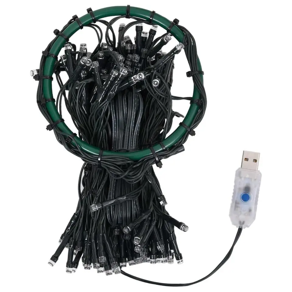vidaXL - Boomverlichting - Blauw - PVC - 500 cm
