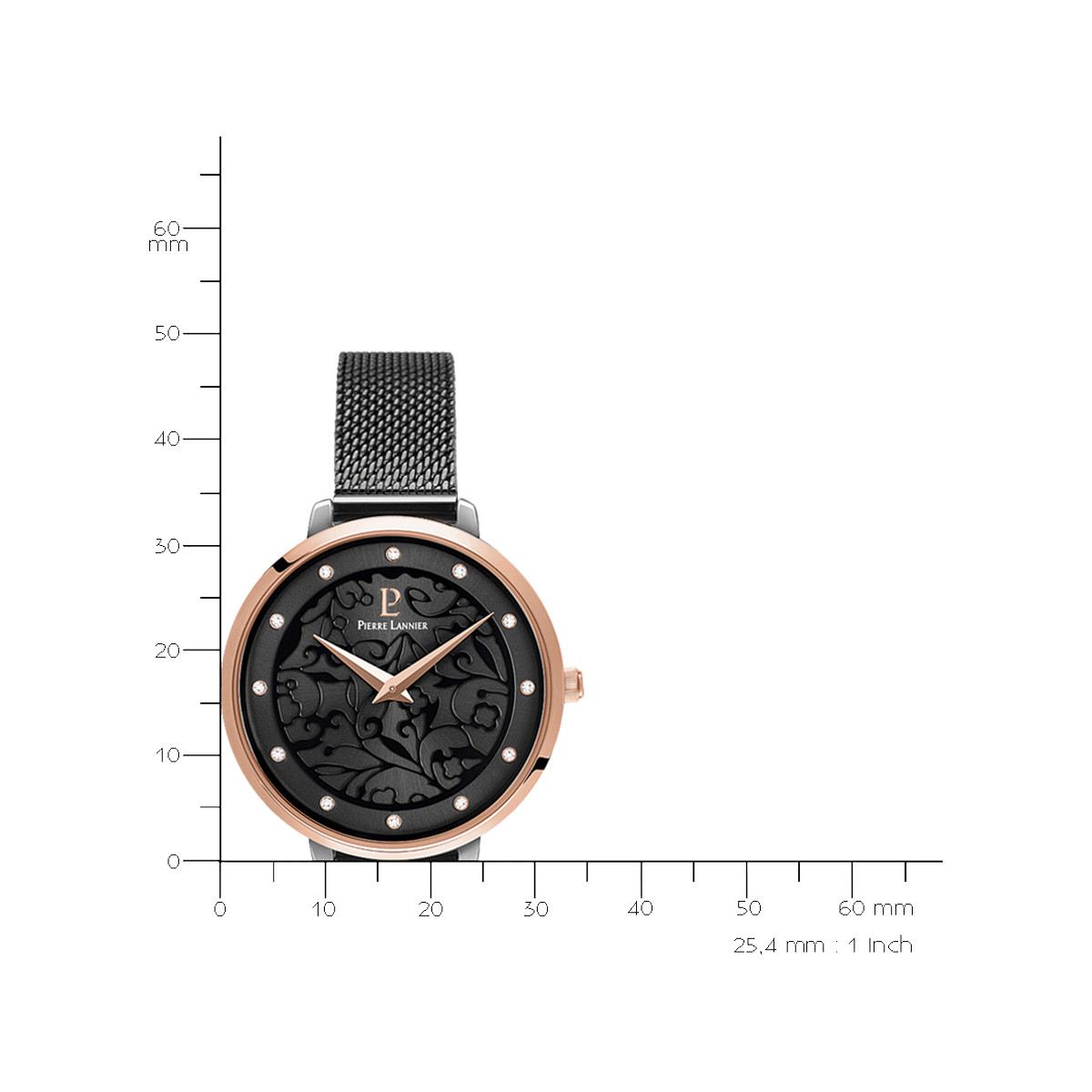 Montre Pierre Lannier femme acier doré rose