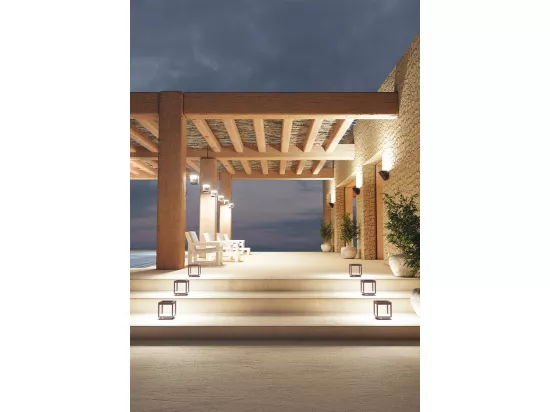 Lanterne solaire à visière LED alimentée par batterie 3,5 W, IP54 blanche