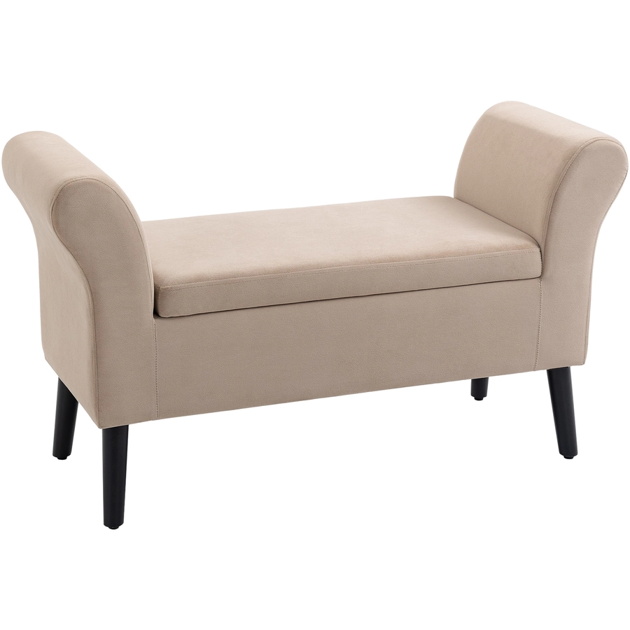 HOMCOM Sitzbank mit Stauraum beige