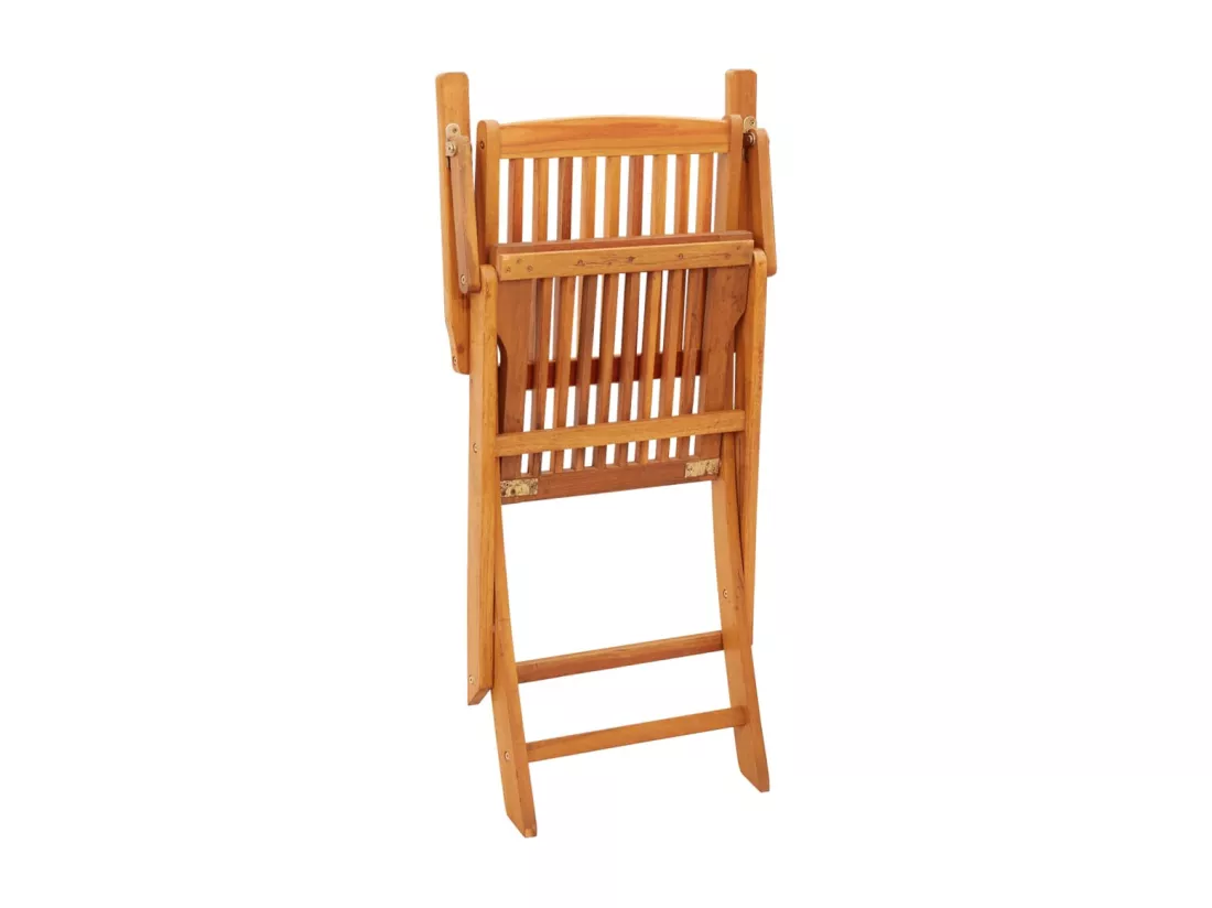 Chaises de jardin pliables lot de 4 Bois d'eucalyptus massif