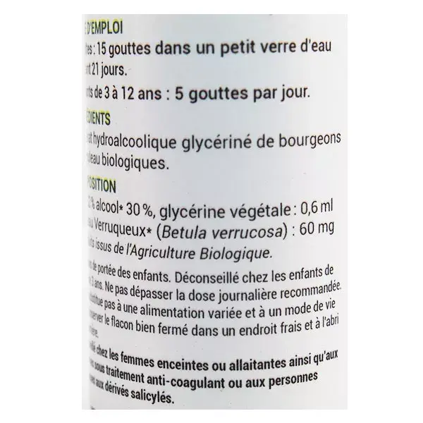 Oemine Macerado de Glicerina de Bétula Orgânica 30ml