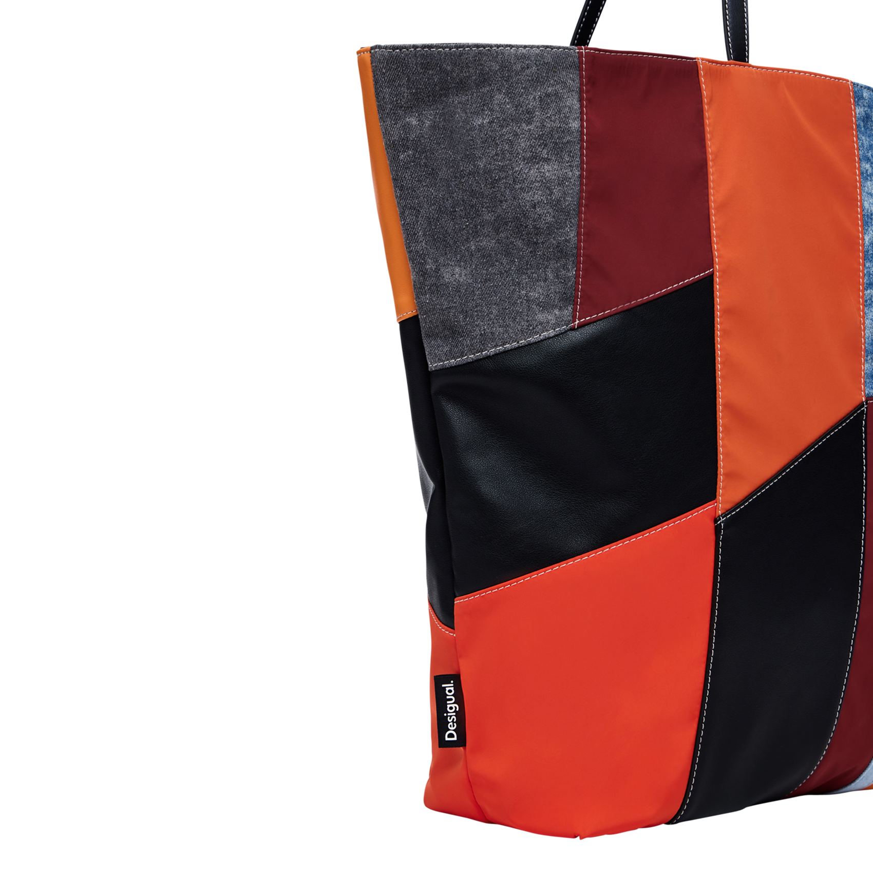 Sac cabas en patchwork | Orange