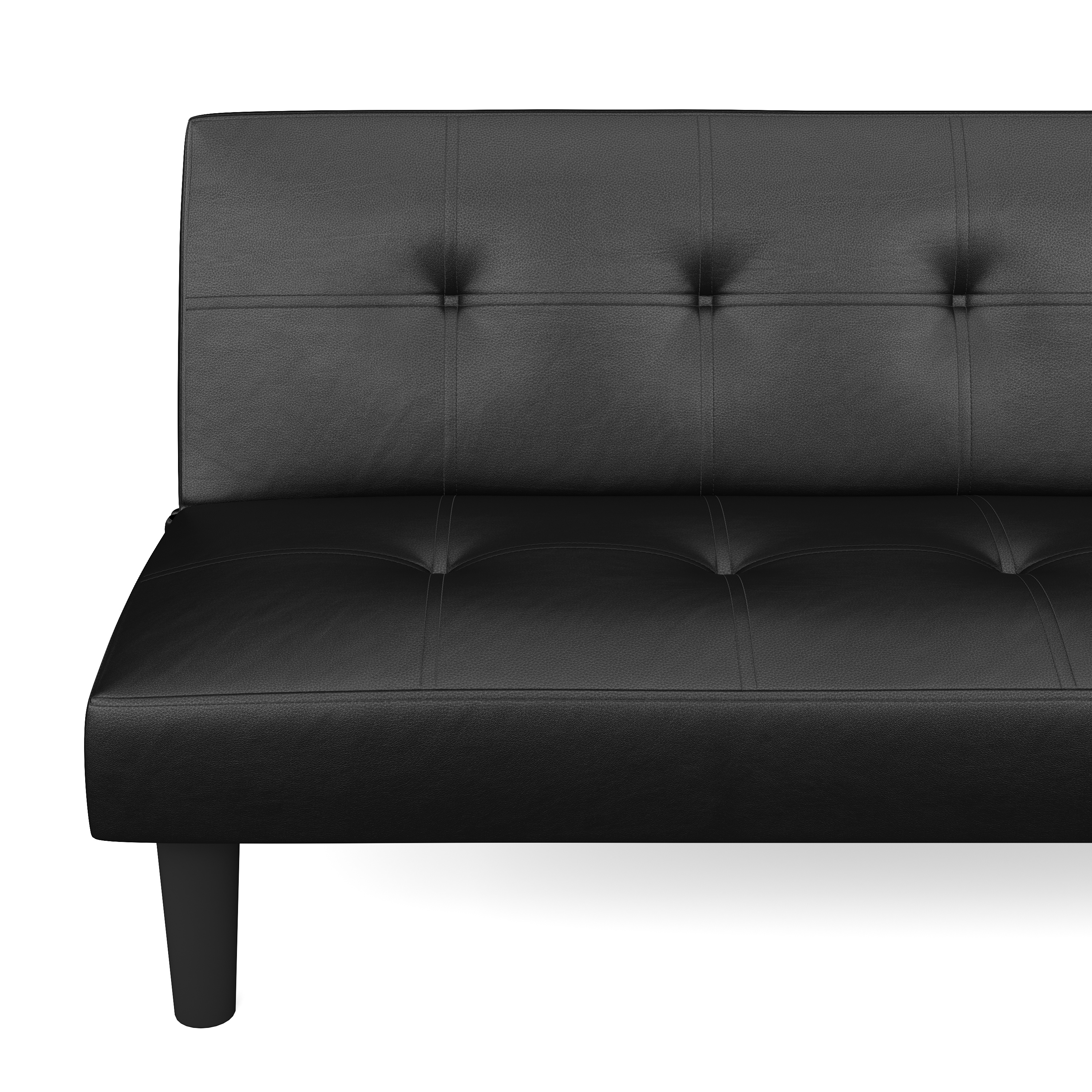 Schlafsofa Leder PUMA schwarz