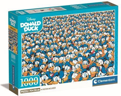 Clementoni - Disney Donald Duck - Puzzel - 1000 Stukjes - 70 x 50 cm