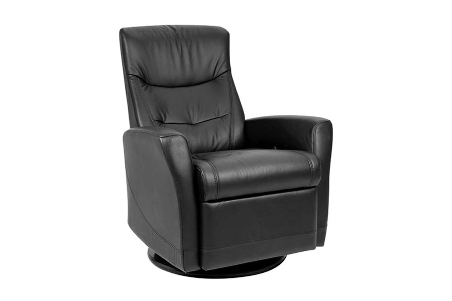 King recliner NL hud/PU 101 sort. størrelse