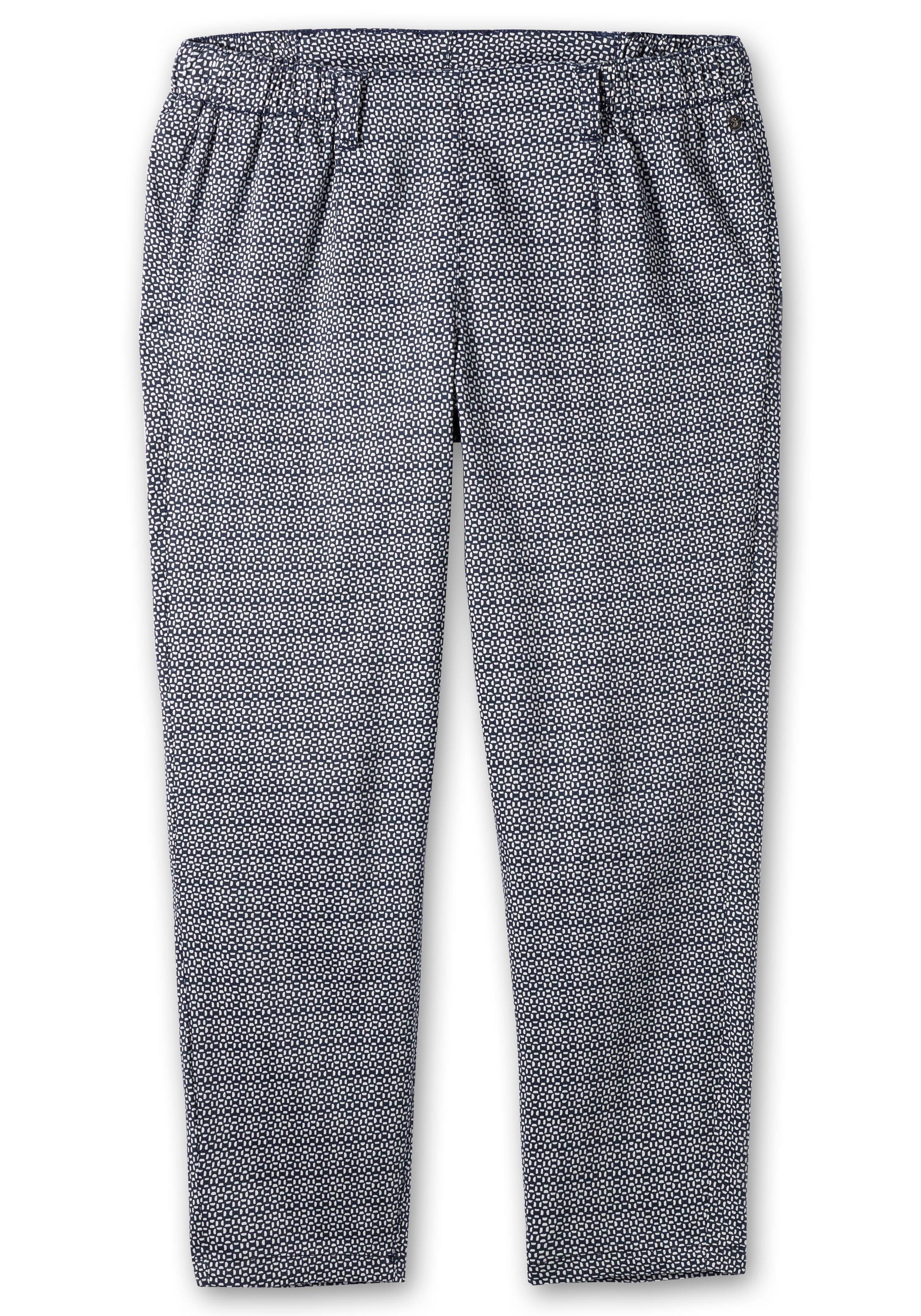 Schmale Hose mit Minimalprint und Gummibund