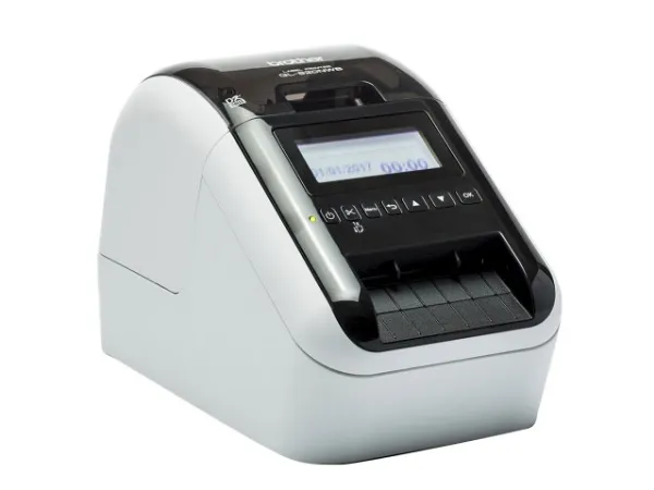 Brother QL-820NWB - Etiketprinter - to-farvet (monokrom) - direkte termisk - Rulle (6,2 cm) - 300 x 600 dpi - op til 110 etiketter/min. - USB 2.0, LAN, Wi-Fi(n), USB vært, Bluetooth 2.1 EDR - skærer - lysende sort, hvid
