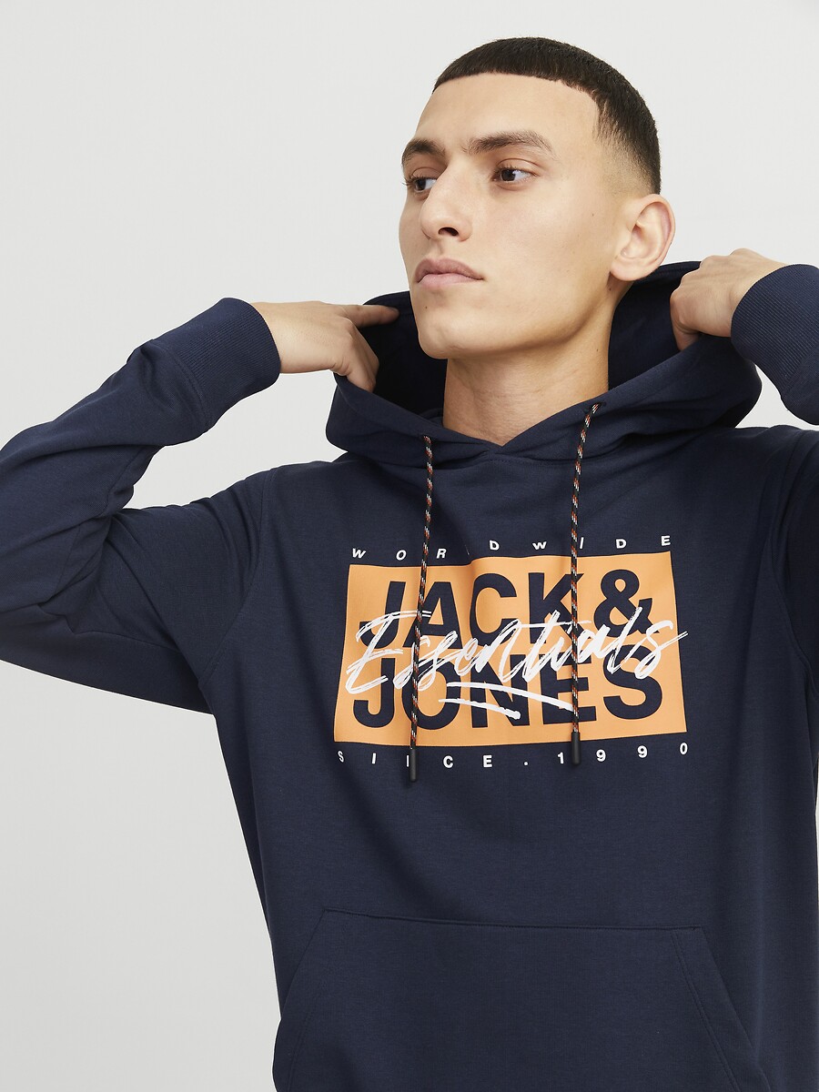 JACK & JONES<br>Moletom com capuz e logotipo