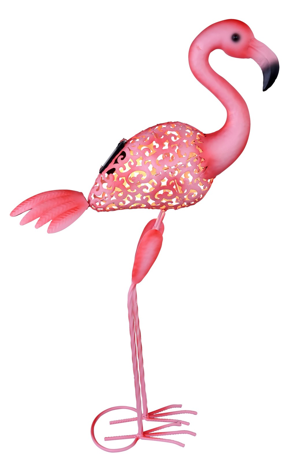 Solarleuchte Flamingo - pink - Metall