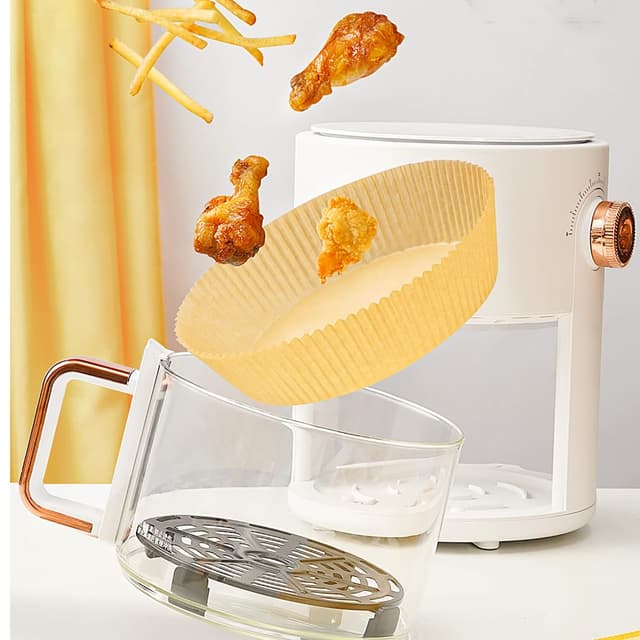 Air Fryer engangspapir til friture 50 stk Brun