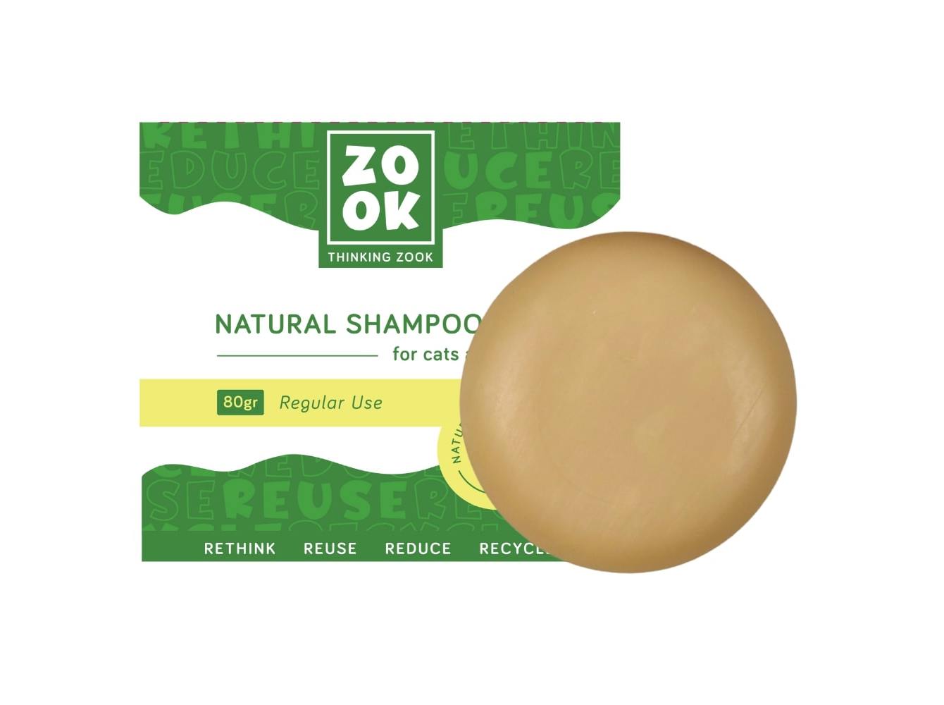 CHAMPÔ SÓLIDO PARA CÃO / GATO ZOOK 80G