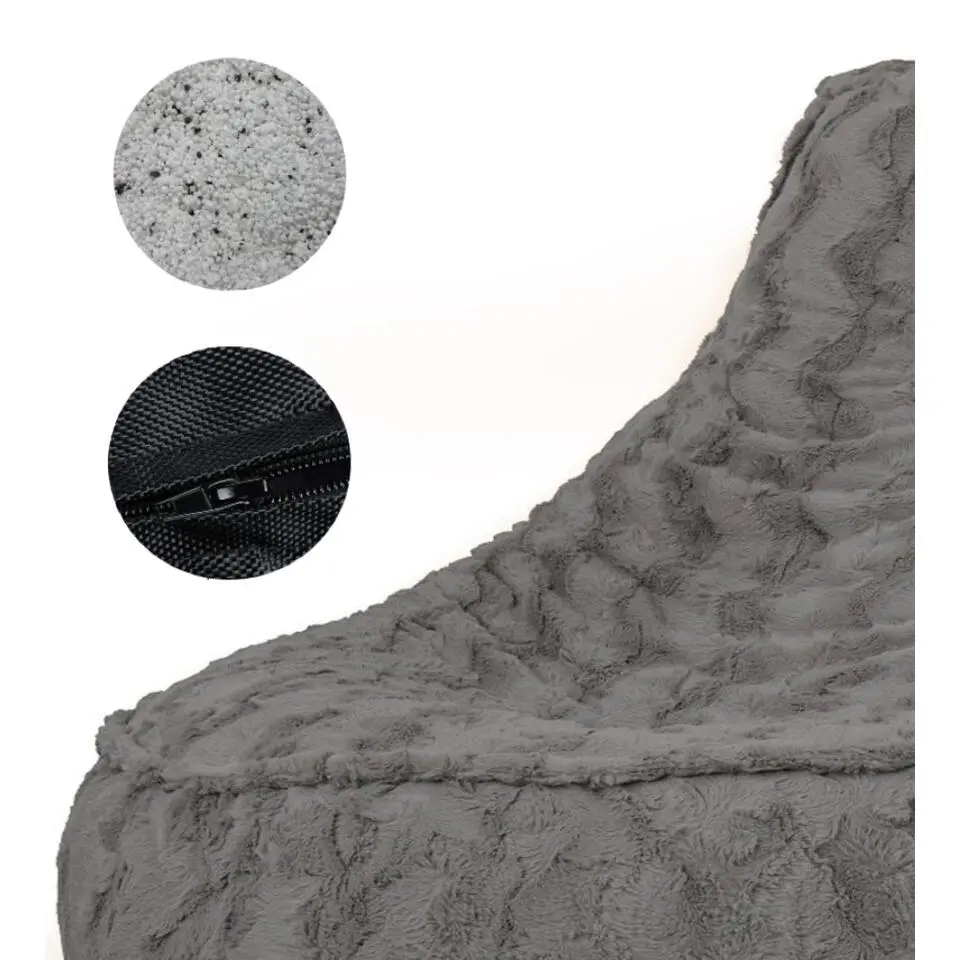 Bobbel Home - Zitzak Stoelvorm - Florance - Faux fur - Zitstoel - 100 liter -