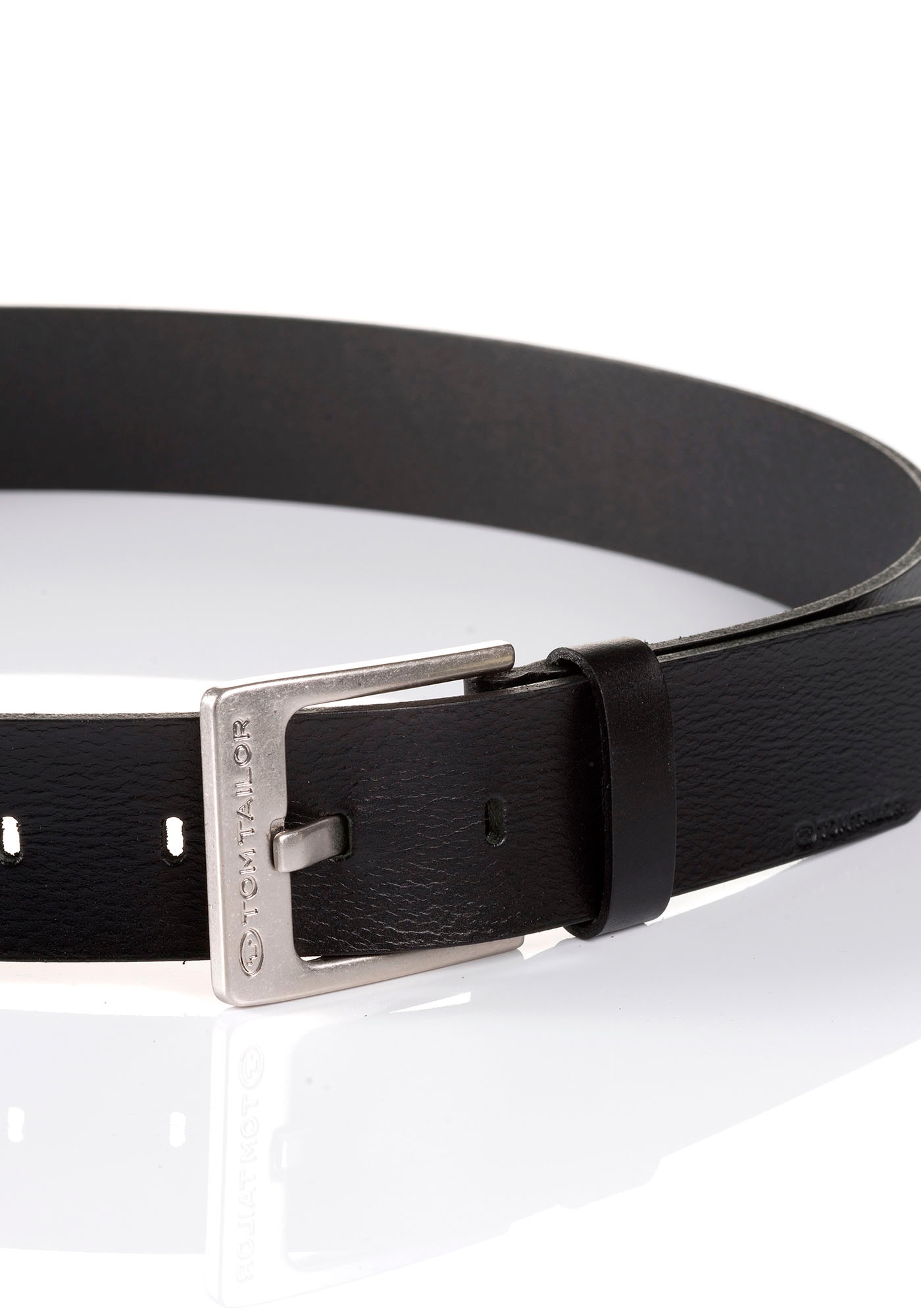 TOM TAILOR Ledergürtel »TTCALVINPLUS« 4 cm breiter Herrengürtel, Casual und Jeans Look