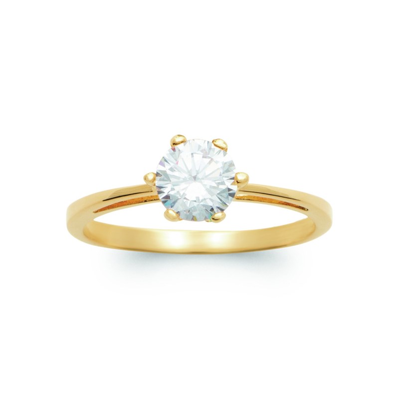 Bague Femme - Plaqué Or - Oxyde de zirconium