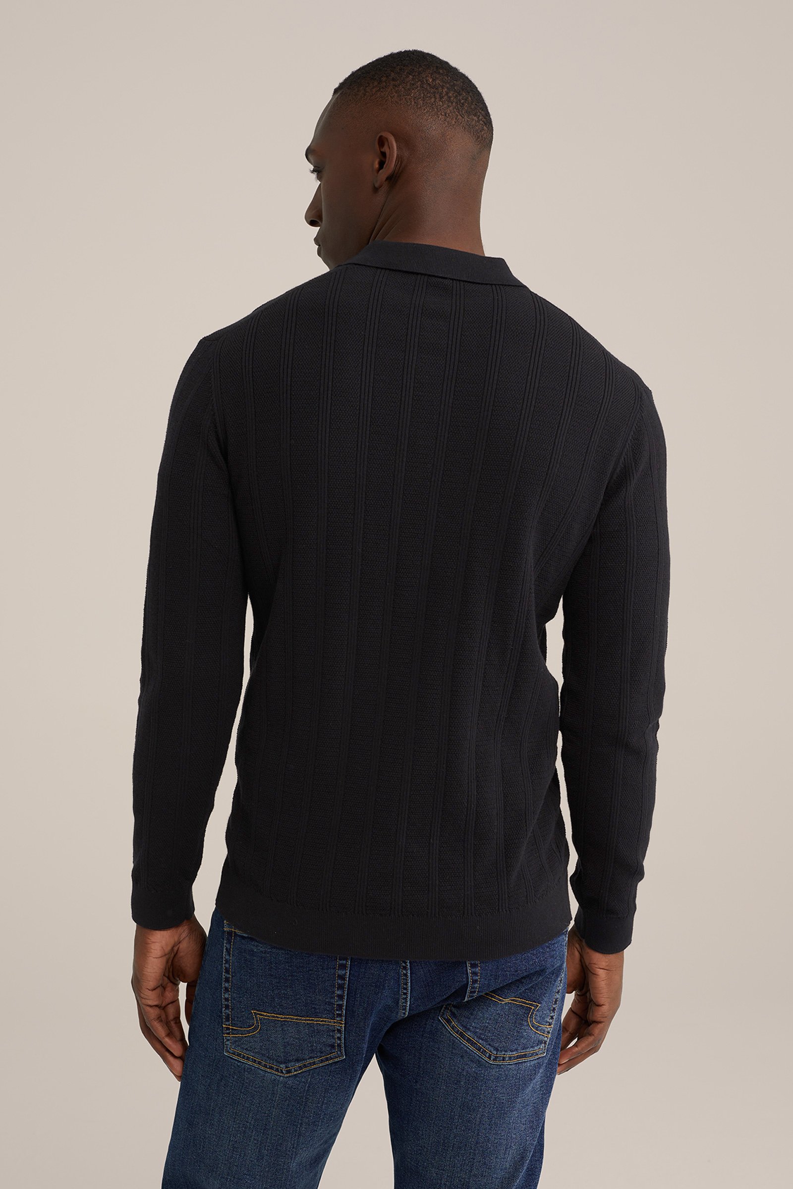 trui met structuur WE Fashion Zwart