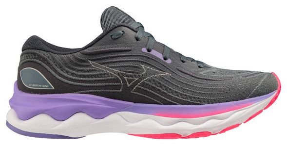 Chaussures de Running Mizuno Femme Wave Skyrise 4 Gris Violet