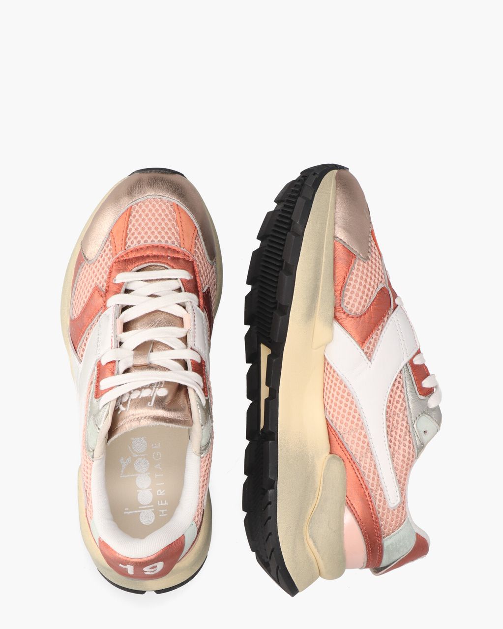 Diadora Heritage Mercury Elite Laminated Used Roze Damessneakers