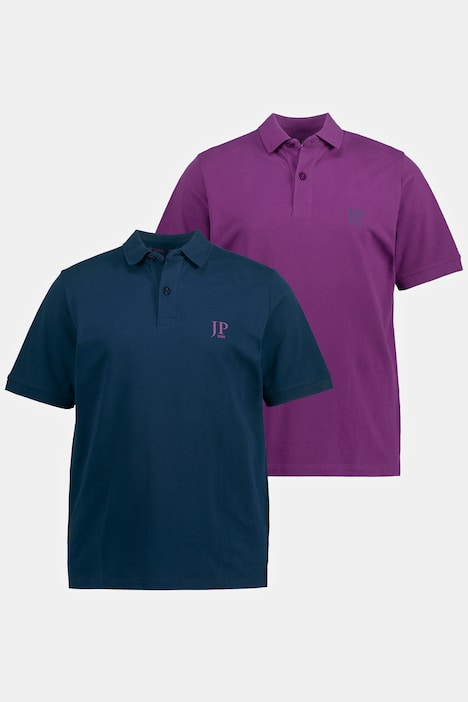 JP 1880 Poloshirts, Basic, 2er-Pack, Piqué, gekämmte Baumwolle