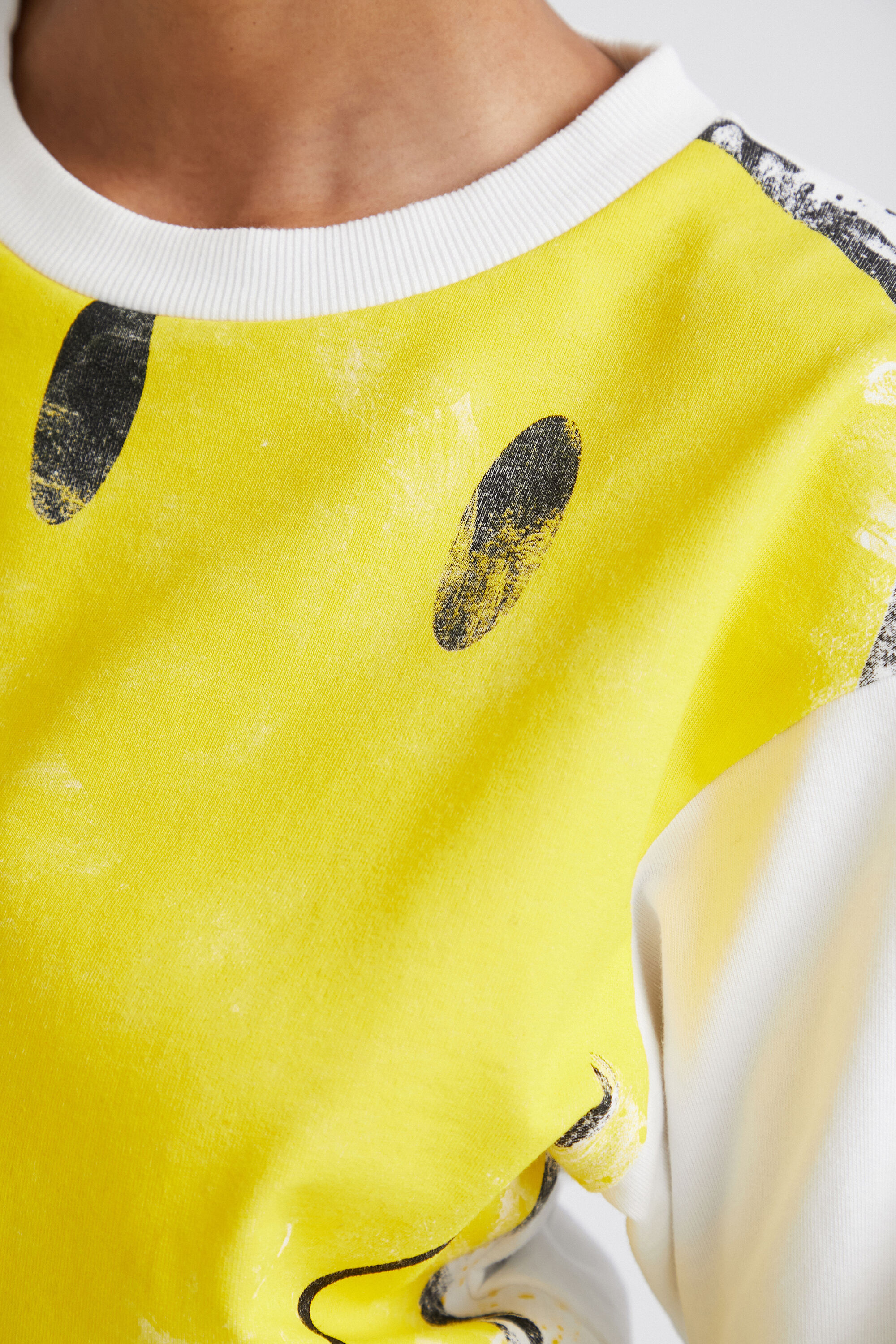 Sweat-shirt court avec Smiley