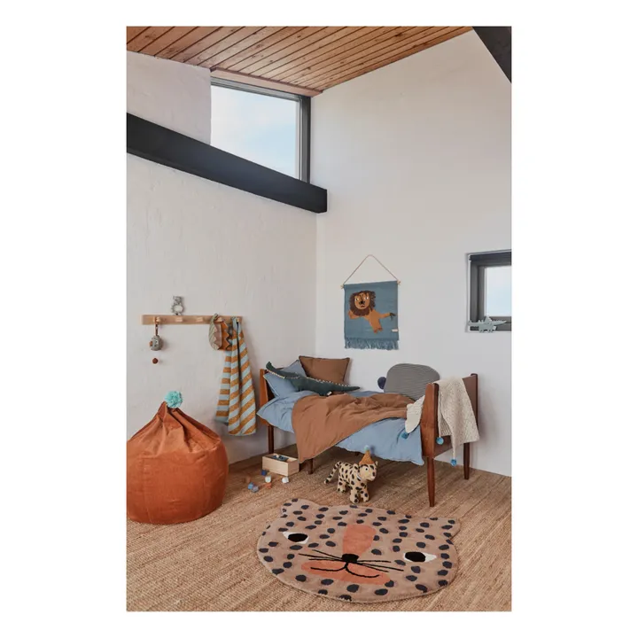 Oyoy Mini Pouf en velours côtelé | Marron