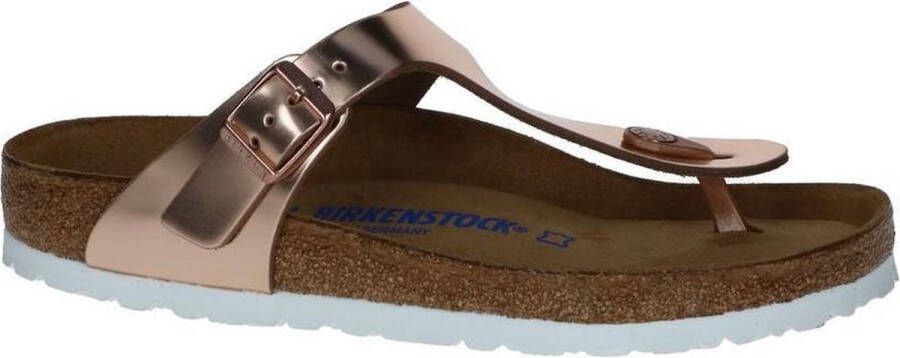 Birkenstock Gizeh Nl Wb Womens Metallic Copper Schoenmaat 36 Slides 1005048