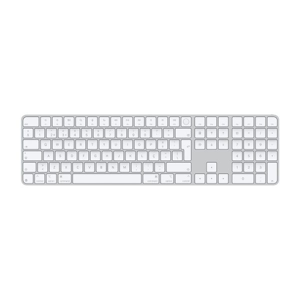 Teclado Apple Magic Keyboard Touch ID Numérico Silicon Bluetooth Prateado (PT)
