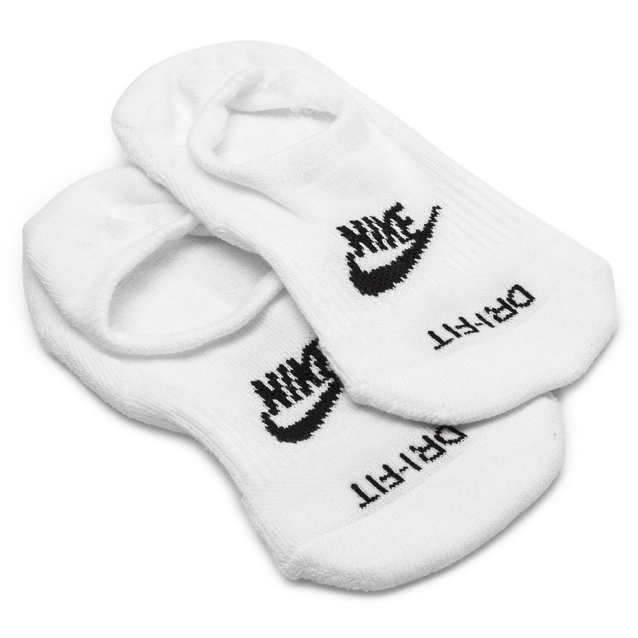 Nike Chaussettes No-Show Everyday Plus Cush Pack de 3 - Blanc/Noir