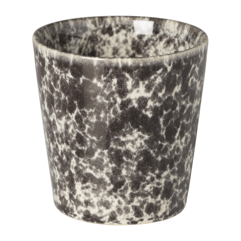 Cup roots - zwart/wit - 230 ml