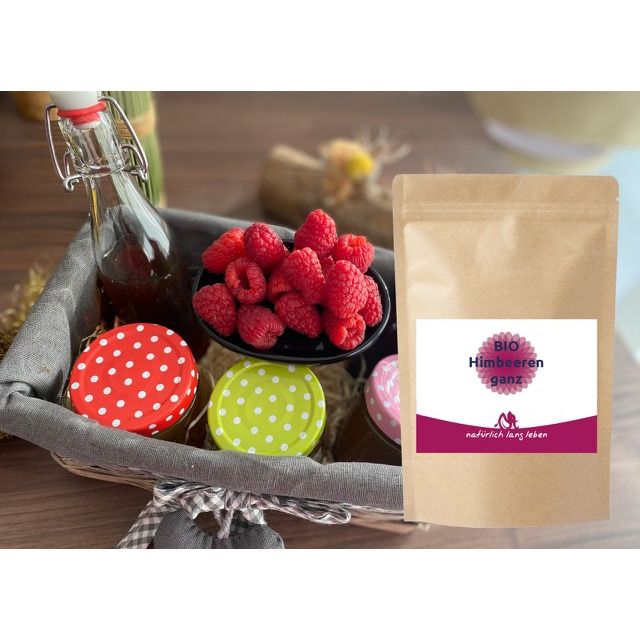 natürlich lang leben BIO Himbeeren ganz