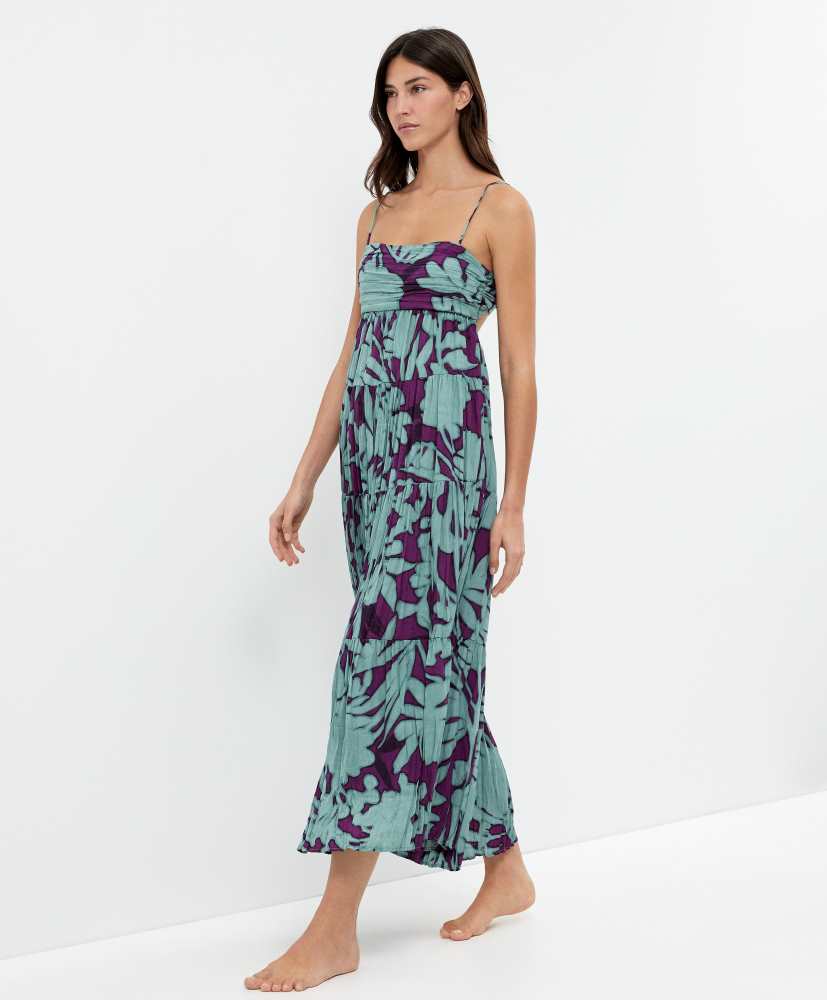 Vestido longo sem alças
