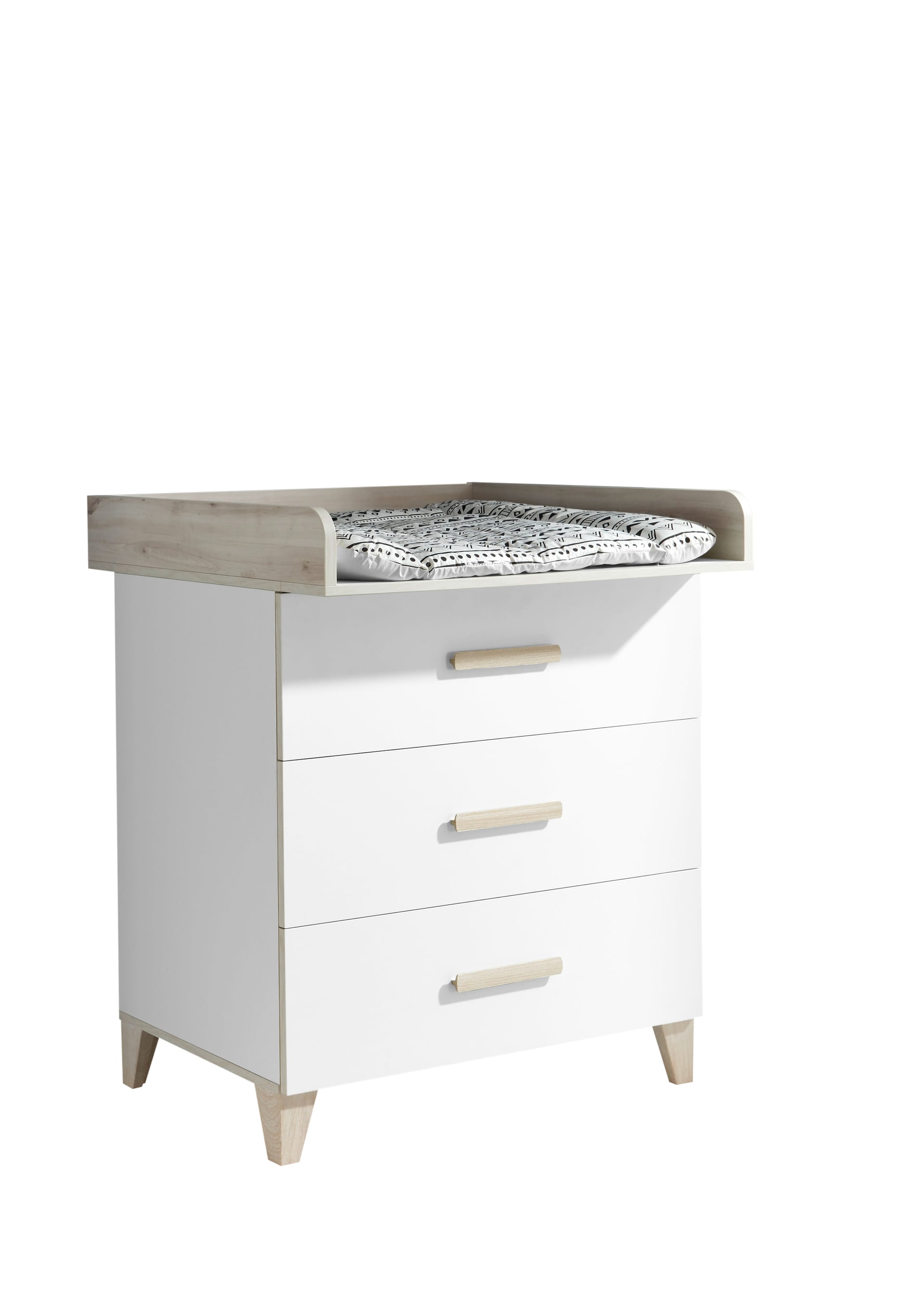 Wickelkommode PRIZZI weiß/ braun